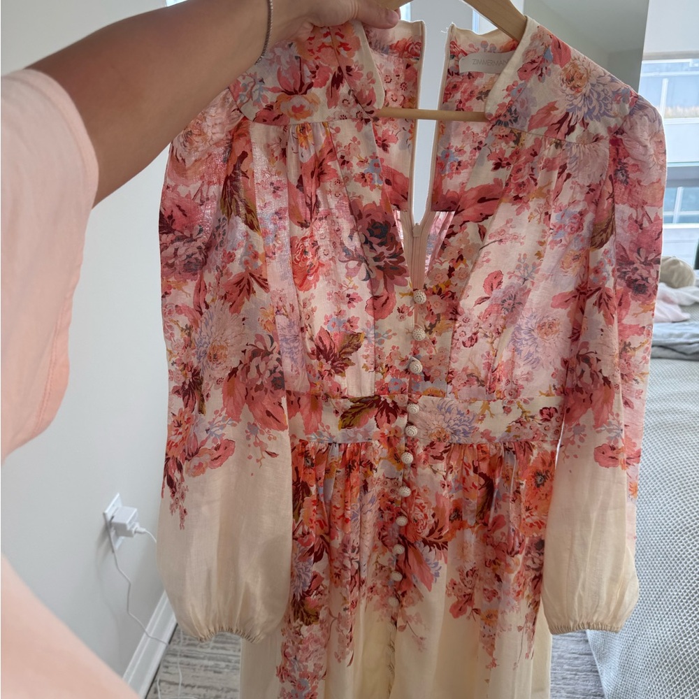 Zimmermann Pink Floral Dress